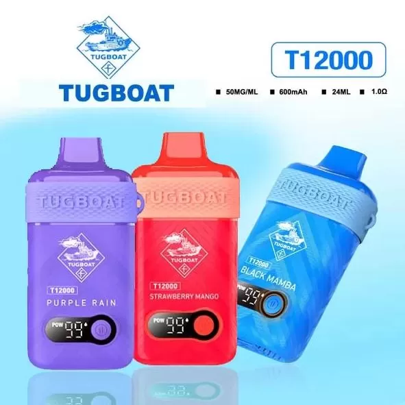 Tugboat T12000 Disposable Vape (12,000 Puffs) - 50 mg / Blueberry Ice - Image 2