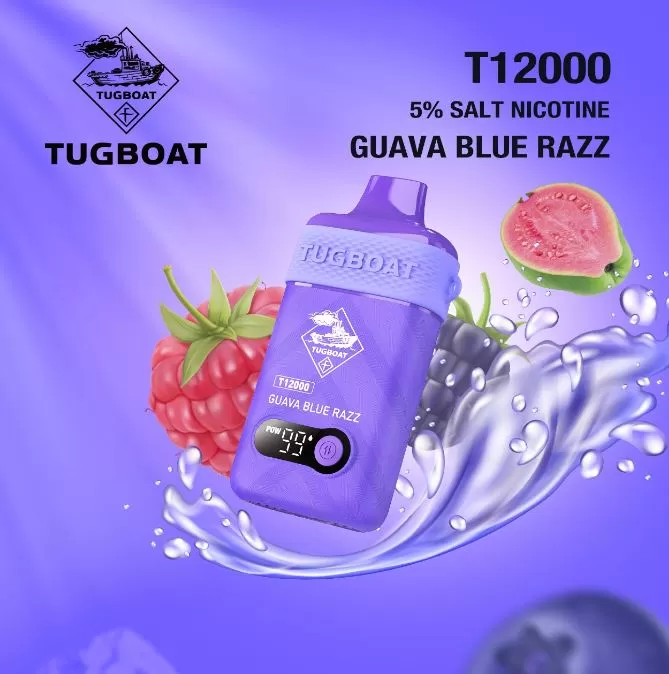Tugboat T12000 Disposable Vape (12,000 Puffs) - 50 mg / Blueberry Ice - Image 3