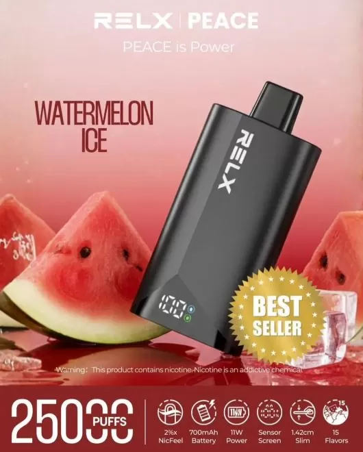 Relx Peace 25K Rechargeable Disposable Vape (25,000 Puffs) - Lush Tobacco / 20 mg - Image 2