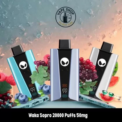 Waka Sopro 20000 Puffs 50mg Nicotine - Cranberry Grape, Dark Cherry (DEEA5F)