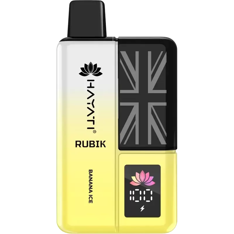 Hayati Rubik 7000 Puff Prefilled Vape Kit - Flavour#Banana Ice>Blueberry Cherry Cranberry>Blueberry Raspberry>Blue Razz Cherry>Blue Razz GB>Blue Sour Raspberry>Fizzy Cherry>Fresh Mint>H’Bubb (307B0D)
