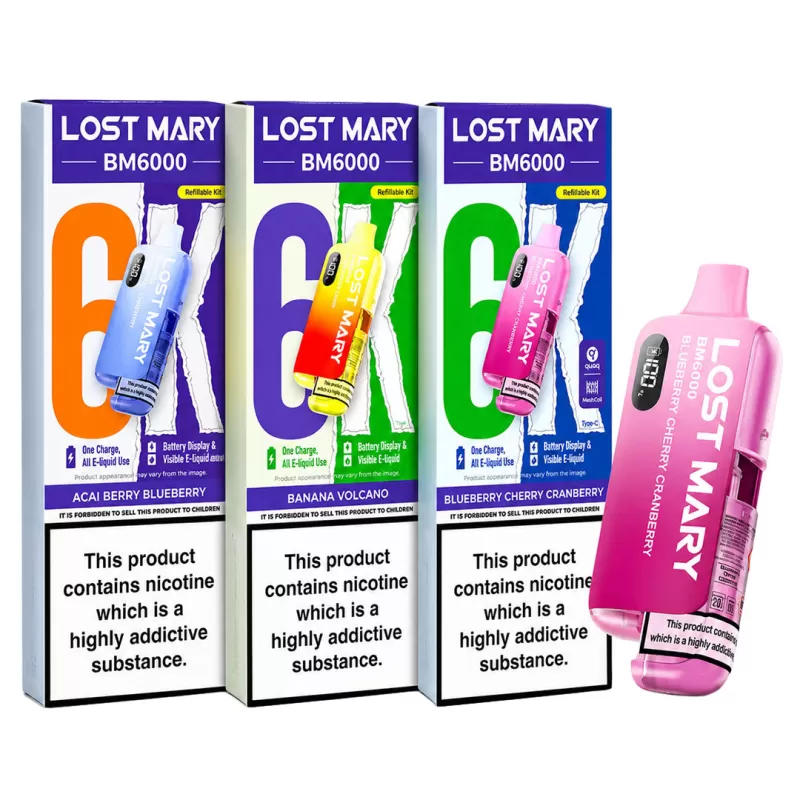 Lost Mary BM6000 Prefilled Vape KIT 10mg - Triple Berry