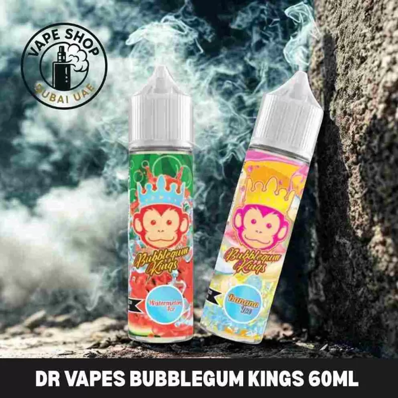 DR VAPES Bubblegum Kings 60ml E-liquid 3mg Vape Juice in Dubai UAE - Banana Ice, Bubblegum Original