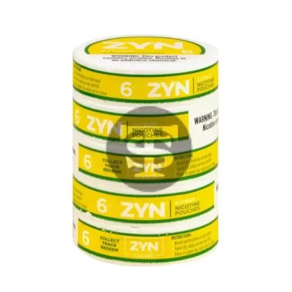 Zyn Nicotine pouches 6mg Citrus, 5 cans