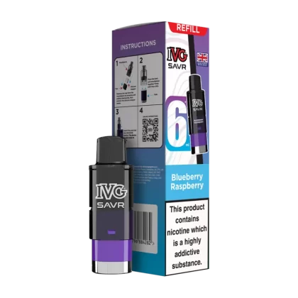 Blueberry Raspberry IVG SAVR Refill Pack - 20mg - Vape Product (4BBD67)