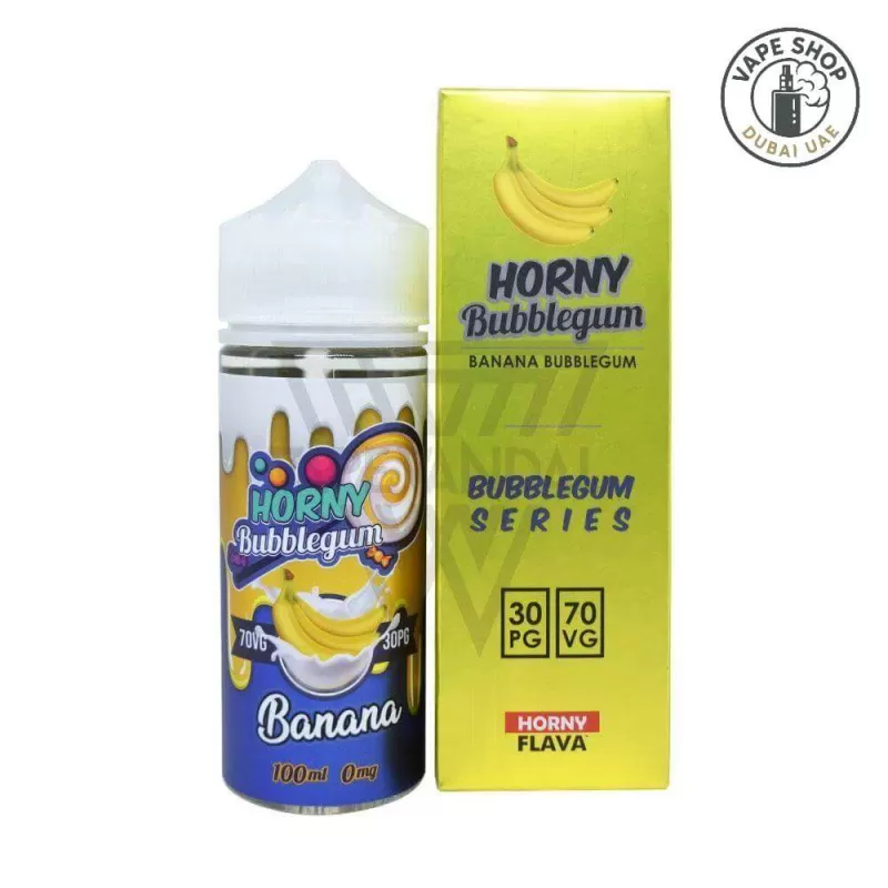 HORNY FLAVA 120ml E-Liquid 3mg Vape Juice in Dubai UAE - Banana Bubblegum, Banana Spilt – Milkshake Series (0B6AF7) - Image 2