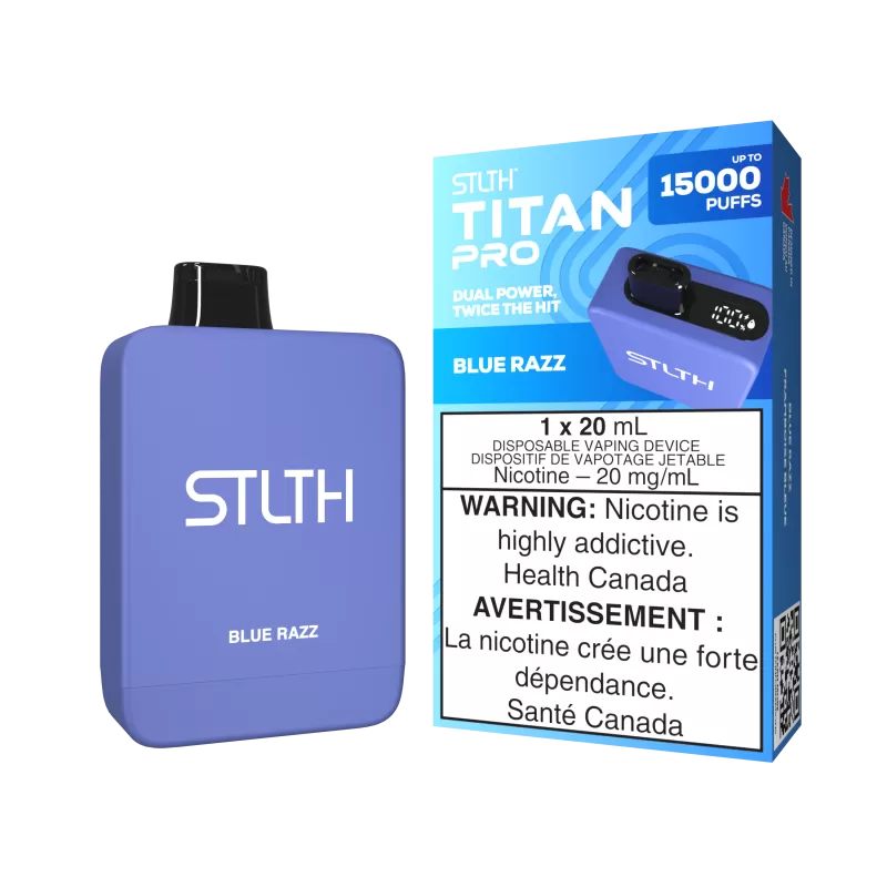 STLTH TITAN PRO - Blue Razz - 20 mg/mL (wholeseller) - Excise ON, 20 mg/mL (wholeseller) - Excise YT