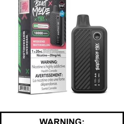 Weekend Watermelon Iced Flavour Beast Beast Mode Max Disposable Vape