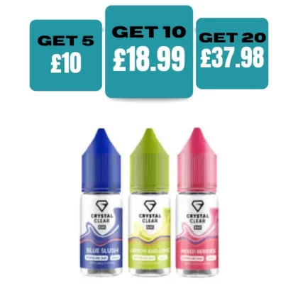 Crystal Clear 10ml Nic Salt - 10MG / Mixed Berries