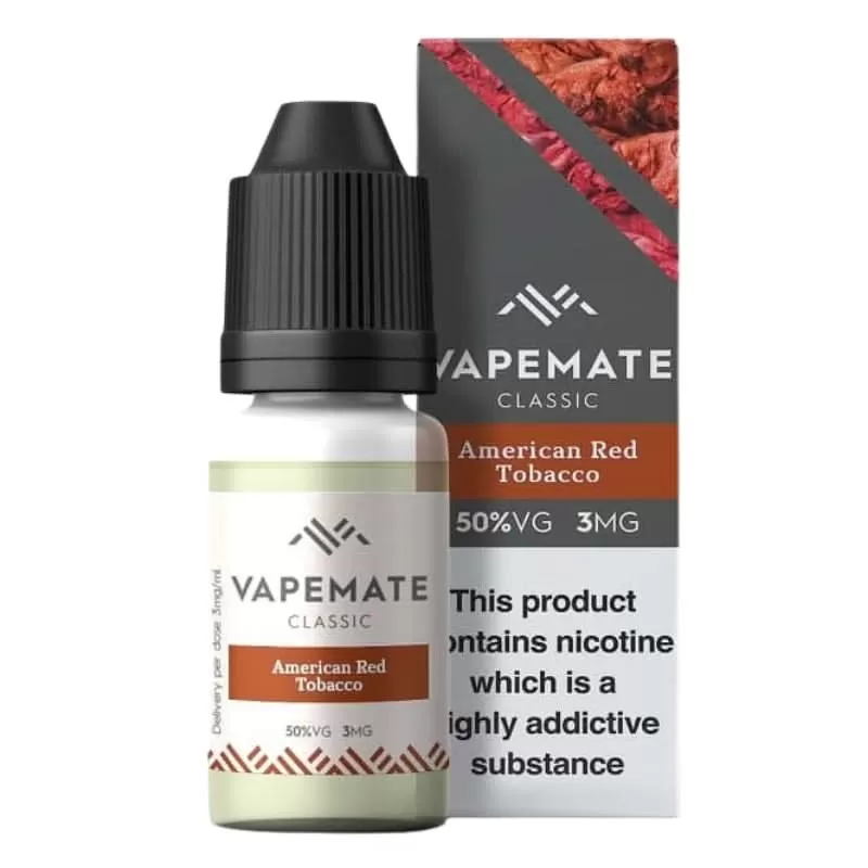 American Red Tobacco E-Liquid by Vapemate (10ml) - 6mg