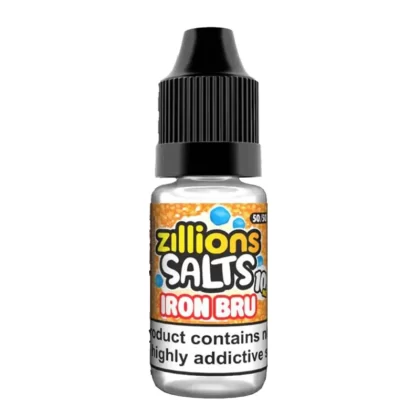 Zillions Salts Iron Bru Nic Salt Vape Juice - 10 Pack - Strength 20mg