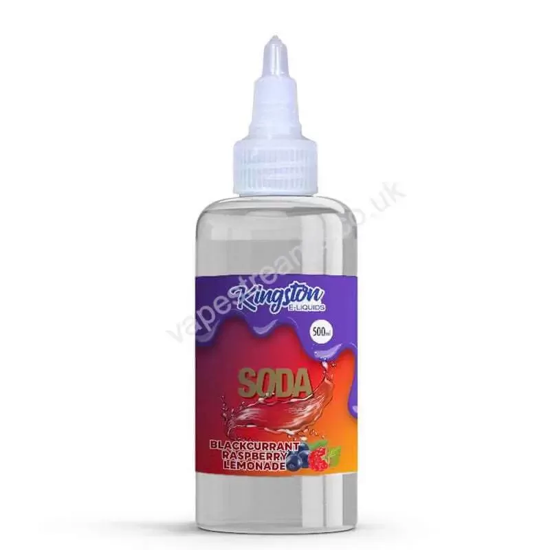 Blackcurrant Raspberry Lemonade Soda 500ml E-Liquid Shortfill by Kingston - Vapestreams Co
