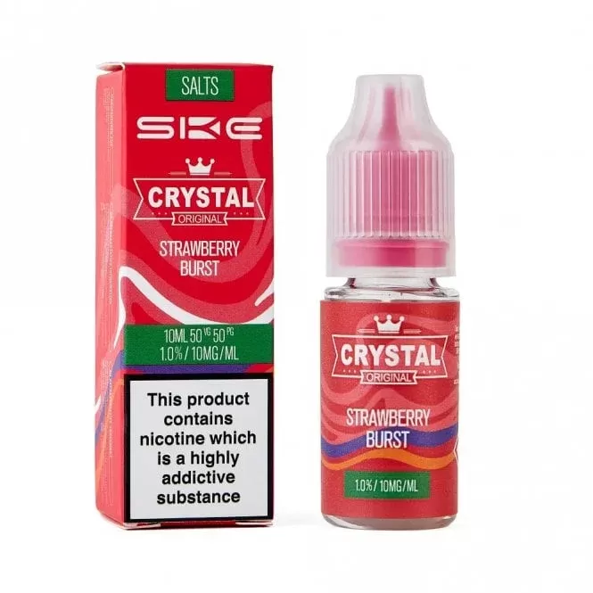 SKE Crystal Strawberry Burst Nic Salt E Liquid – Original Series (10ml)