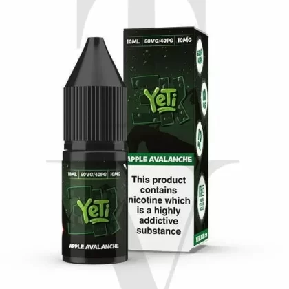 YETI 3K APPLE AVALANCHE NIC SALT E-LIQUID - Nicotine Strength#10MG (1%)>20MG (2%)