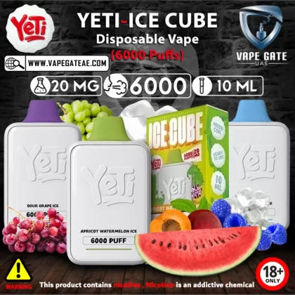 Yeti - Ice Cube Disposable Vape (6000 Puffs) - 20 mg / Blueberry Peach Ice