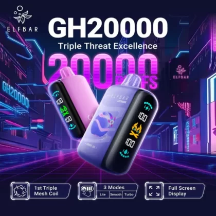 ELF BAR GH20000 DISPOSABLE VAPE - Blueberry Pear, Green Apple Ice