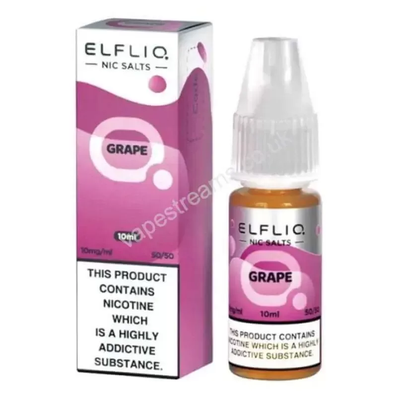 ELFBAR ELFLIQ Grape Nic Salt E-Liquid - Vapestreams Co
