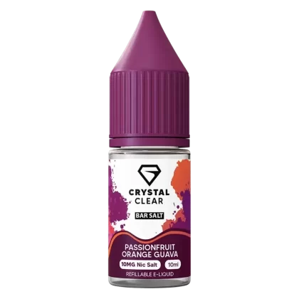 Crystal Clear Passionfruit Orange Guava Nic Salt Vape juice 10ml