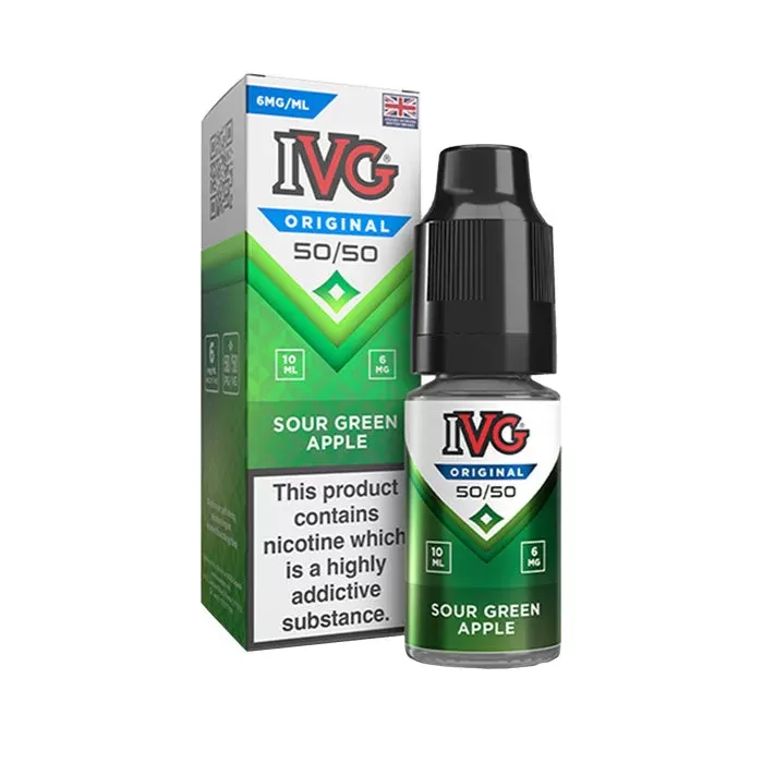 Sour Green Apple E-Liquid by IVG Original 50/50
