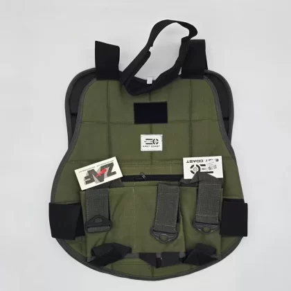 East Coast 3 Pod | Padded Paintball Chest Protector | Attached Neck Protector | Olive