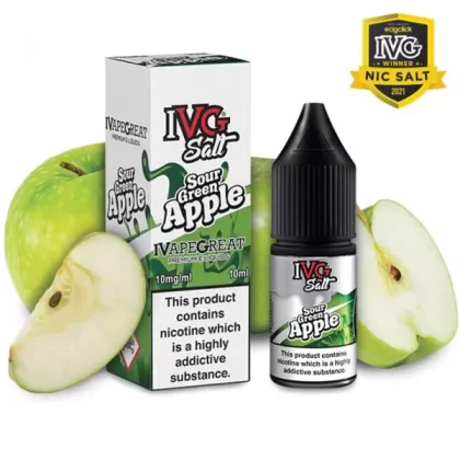IVG Sour Green Apple Nic Salt E-Liquid - Vape Product, Vape Product