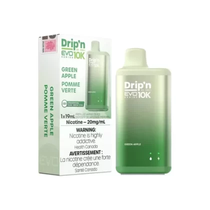 Drip’n Evo 10K Disposable Vape – Green Apple (10000 Puffs)