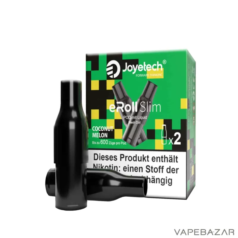 Joyetech eRoll Slim Prefilled Pod – Coconut Melon (2er Pack) - Joyetech / 20mg/ml / 2ml / ca. 600 / Aromen / Propylenglykol / Nikotin / Glycerin / Nein / Kokosnuss / Melone - Image 3