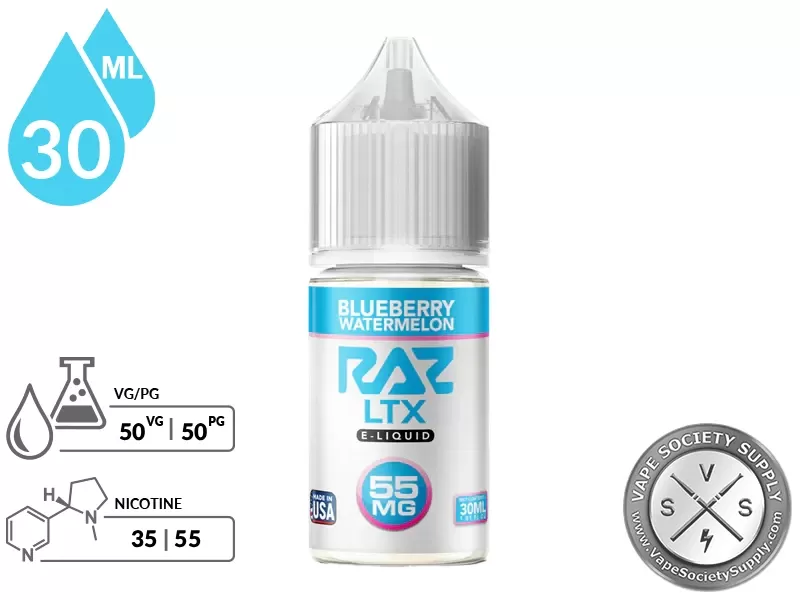 Blueberry Watermelon Pod Juice x RAZ LTX Salt 30ml - Image 2
