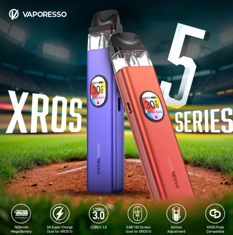 VAPORESSO XROS 5 POD SYSTEM 1500mAh - Opal Pink - Image 2
