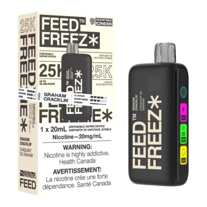 FEED Freez 25K Disposable Vape Device - Graham Cracklin’ 20ml - 20mg/ml