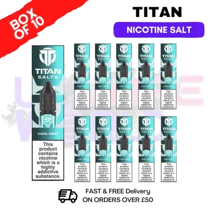 Cool Mint Titan 10ml Nic Salt BOX OF 10