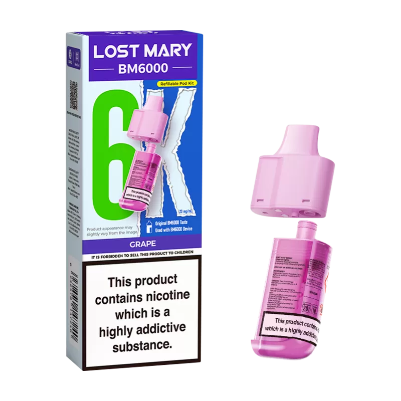 Grape Lost Mary BM6000 Refill Pack - Ecigwizard