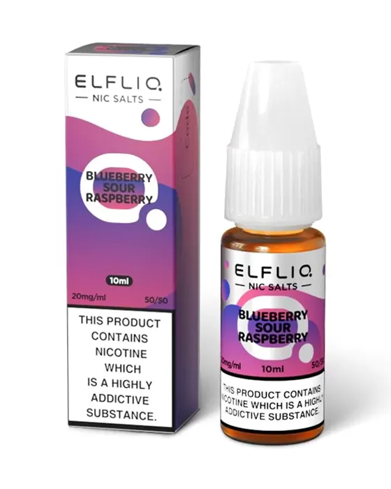 Blueberry Sour Raspberry Nic Salt E-Liquid - ElfLiq - 10mg - PG 50% - Image 2