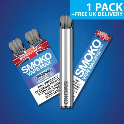 KIT VAPE MAX GRATIS + 1 PACK DE RECARGAS VAPE MAX – £5.99 (AHORRA £10.99)