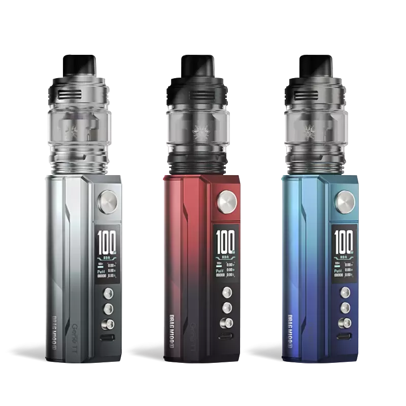 Voopoo DRAG M100S Starter Kit - Cyan & Blue, Red & Black