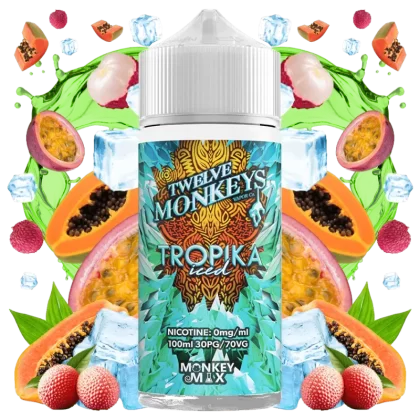 Twelve Monkeys Ice Age Tropika Iced 100ml E-Liquid Shortfill - Vapourdeal Co