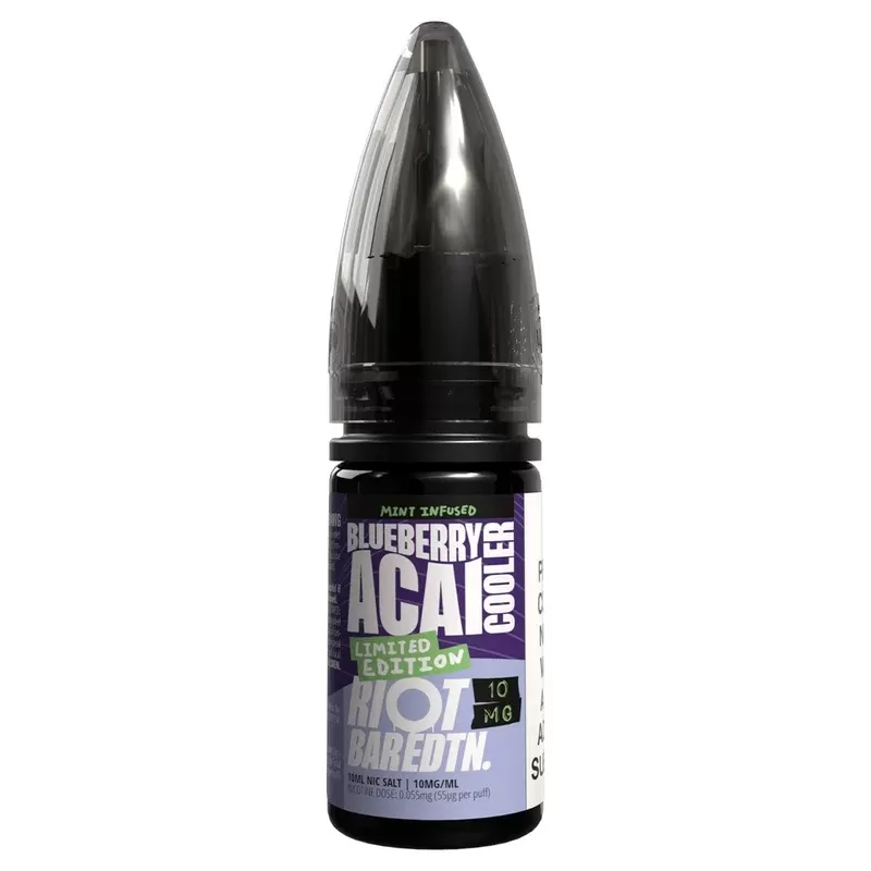 Blueberry Acai Cooler Limited Edition BAR EDTN 10ml Nic Salt By Riot Squad