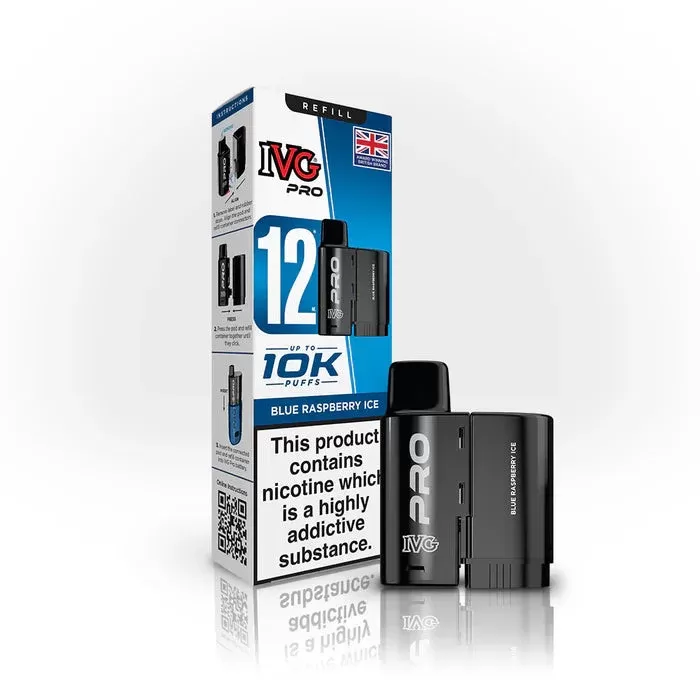 IVG Pro Blue Raspberry Ice Refill - Ejuicewarehouse