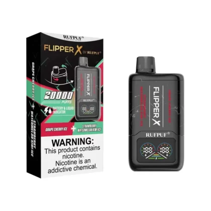 Flipper X – Strawberry Watermelon Kiwi Ice + Grape Cherry Ice – 20000 Puffs 5%