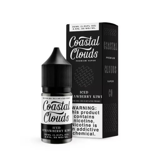 Coastal Clouds Salt E-Liquid – Iced Strawberry Kiwi – 30ml