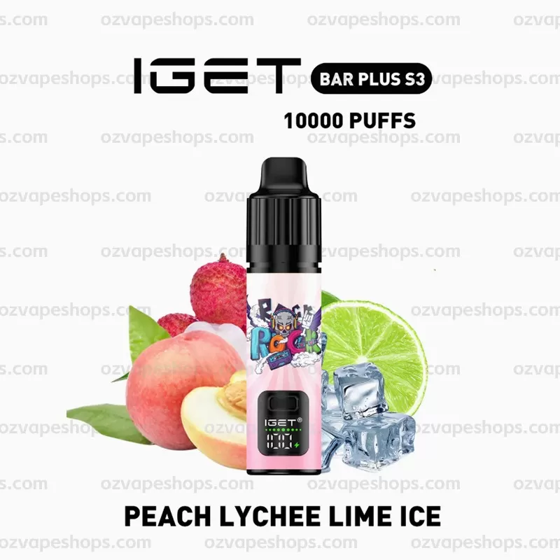 IGET Bar Plus S3 Kit – Peach Lychee Lime Ice - Ozvapeone