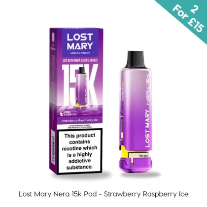 Strawberry Raspberry Ice – Lost Mary Nera 15K Prefilled Pods