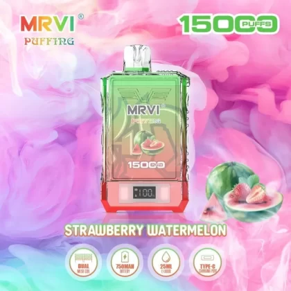MRVI 15000 Puffs | 2%-5% strength, 25mL, dual mesh, power display, bulk vape - Aiviouvapes