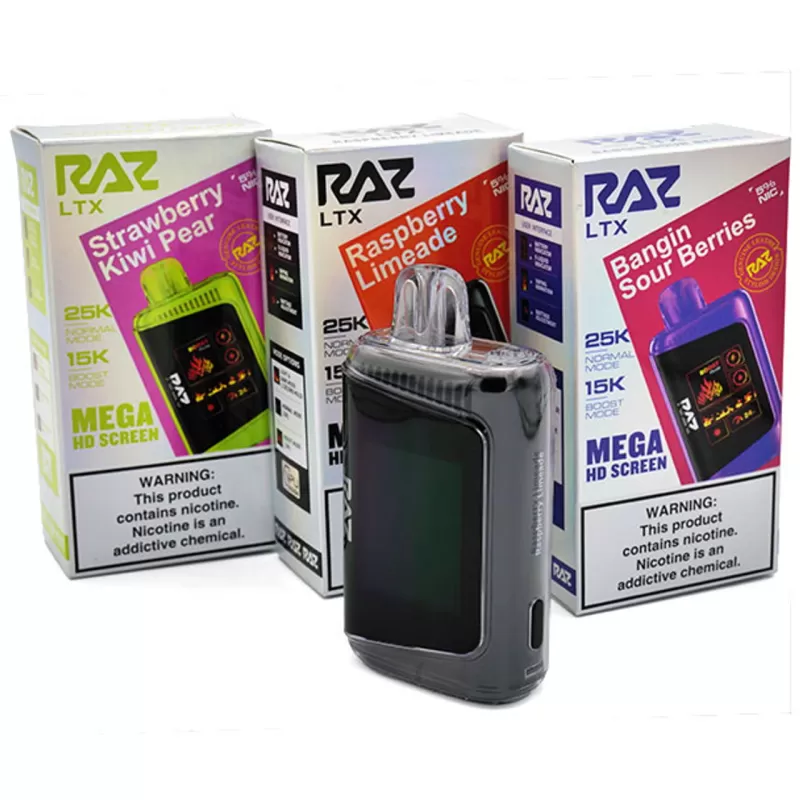 RAZ LTX 25,000 Puff Disposable Vape - Bangin Sour Berries, Blue Razz Chilled (7FE417)