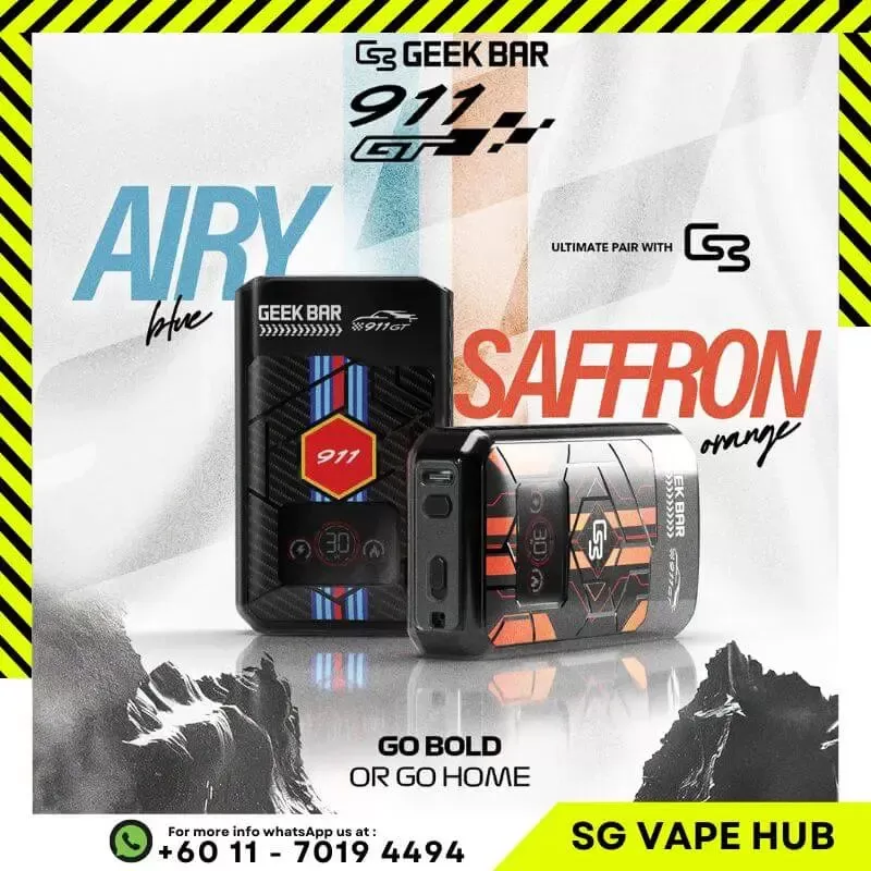 GEEKBAR GT 911 16,000 Puffs - Starter Kit (Kit + Cartridge) / Mango Blackcurrant - Image 2