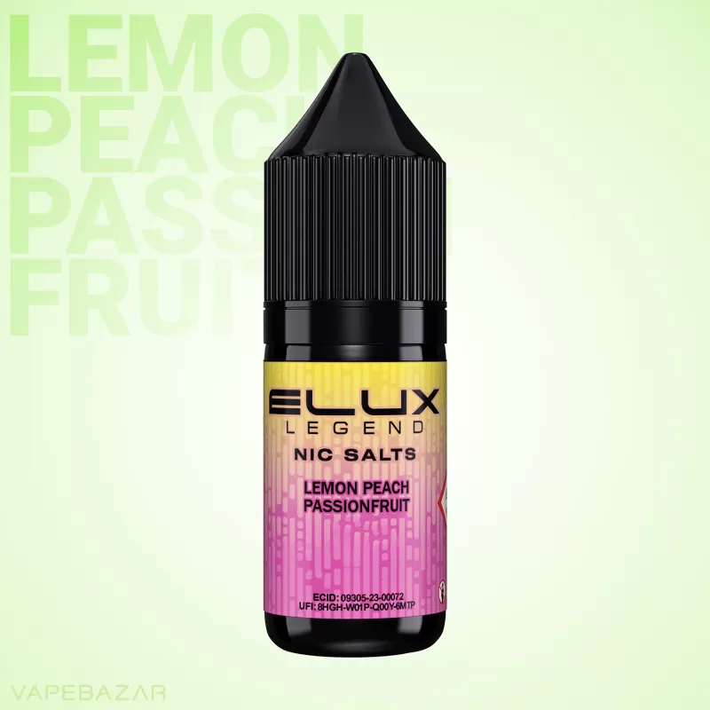 ELUX Legend Nic Salts – Lemon Peach Passionfruit - 20mg/ml, 10mg/ml; Propylenglykol, Glycerin - Image 2