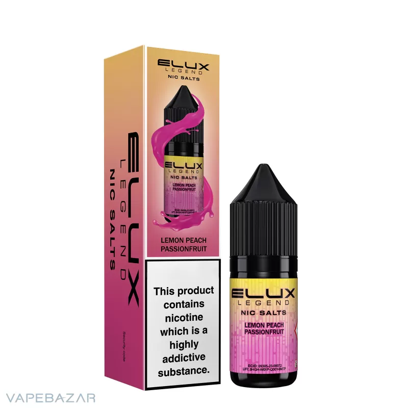 ELUX Legend Nic Salts – Lemon Peach Passionfruit - 20mg/ml, 10mg/ml; Propylenglykol, Glycerin - Image 3