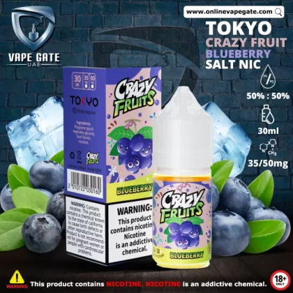 Tokyo Crazy Fruits Blueberry Saltnic 30ml - 30 mg - 30 ml
