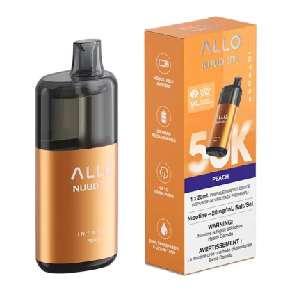 Allo Intense Nuud 50K Disposable Vape Device - Peach 20ml - 20mg/ml