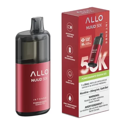Allo Intense Nuud 50K Disposable Vape Device – Pomegranate Guava Ice 20ml - Nicotine Strength#20mg/ml